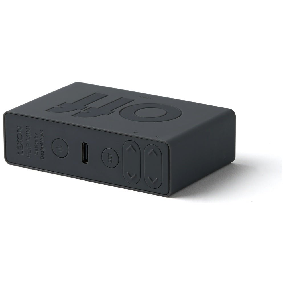 Lexon Ψηφιακό Ξυπνητήρι Διπλής Όψης - Flip Mini - Dark Grey