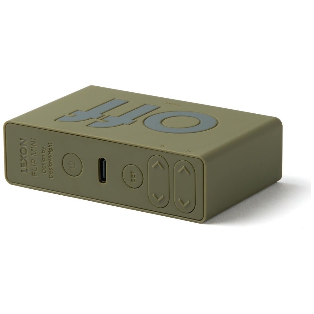 Lexon Ψηφιακό Ξυπνητήρι Διπλής Όψης - Flip Mini - Khaki