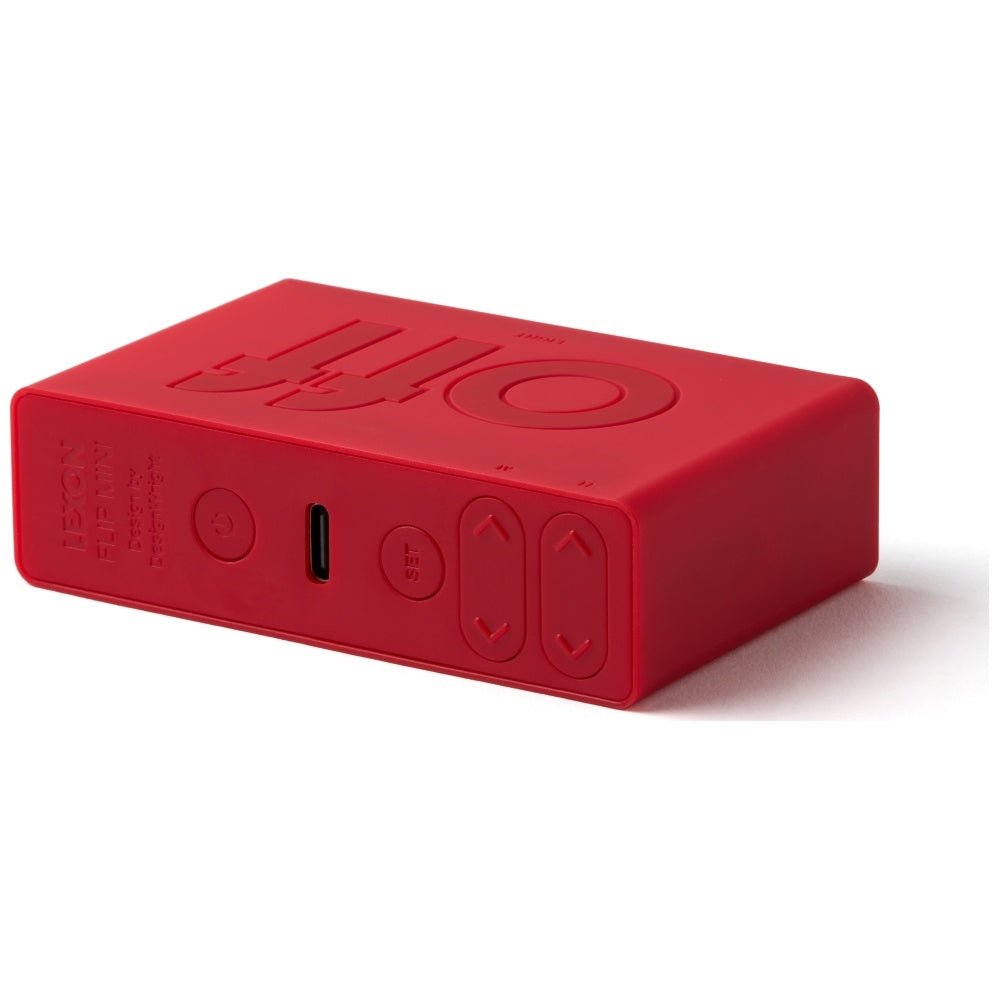 Lexon Ψηφιακό Ξυπνητήρι Διπλής Όψης - Flip Mini - Red