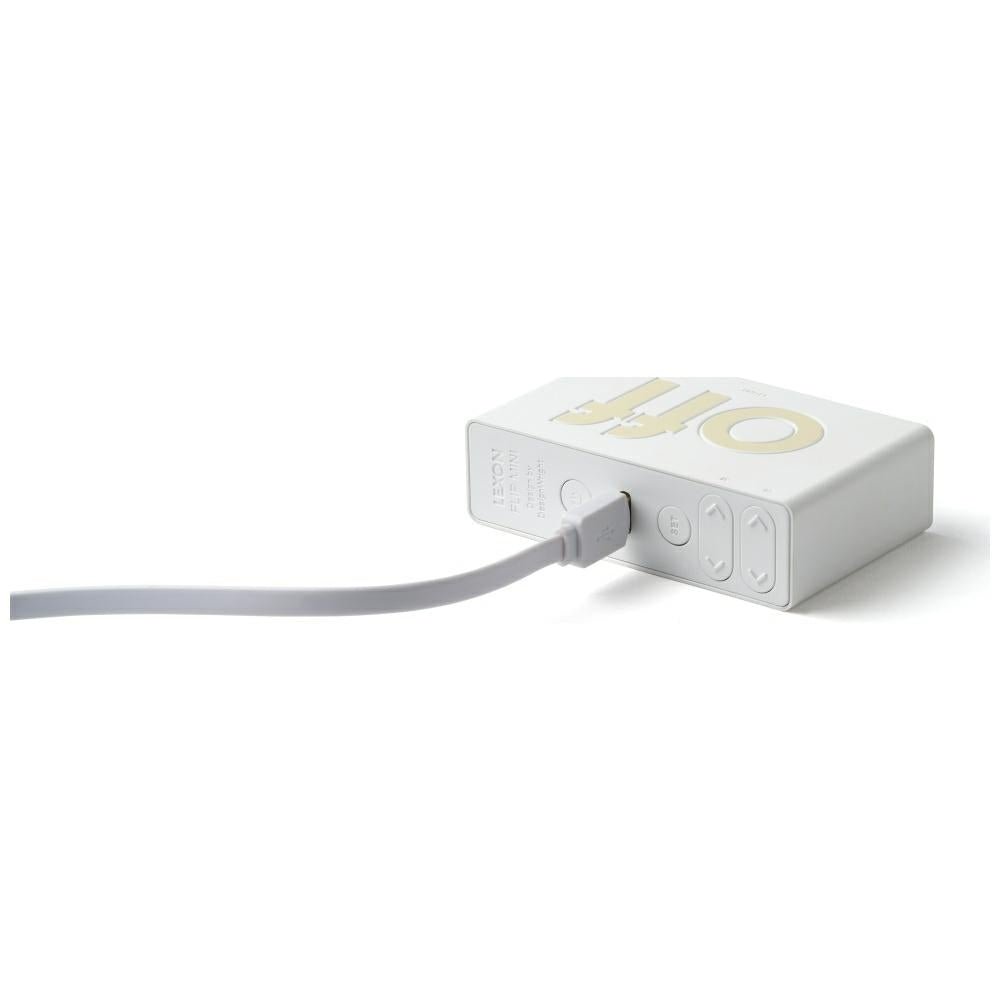 Lexon Ψηφιακό Ξυπνητήρι Διπλής Όψης - Flip Mini - White