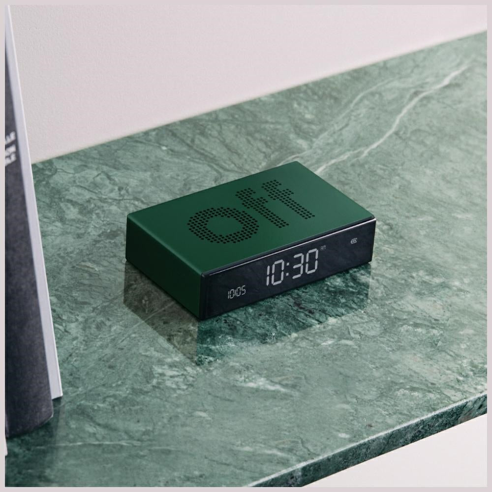 Lexon Ψηφιακό Ξυπνητήρι Διπλής Όψης - Flip Premium - Dark Green