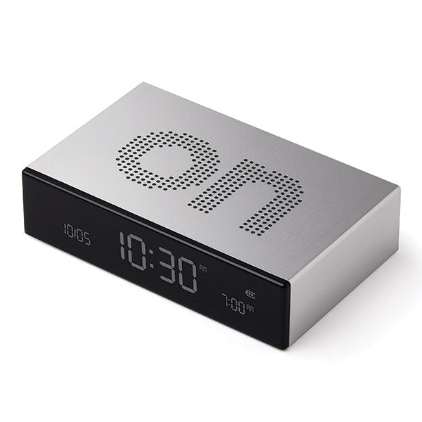 Lexon Ψηφιακό Ξυπνητήρι Διπλής Όψης - Flip Premium - Polished Aluminum