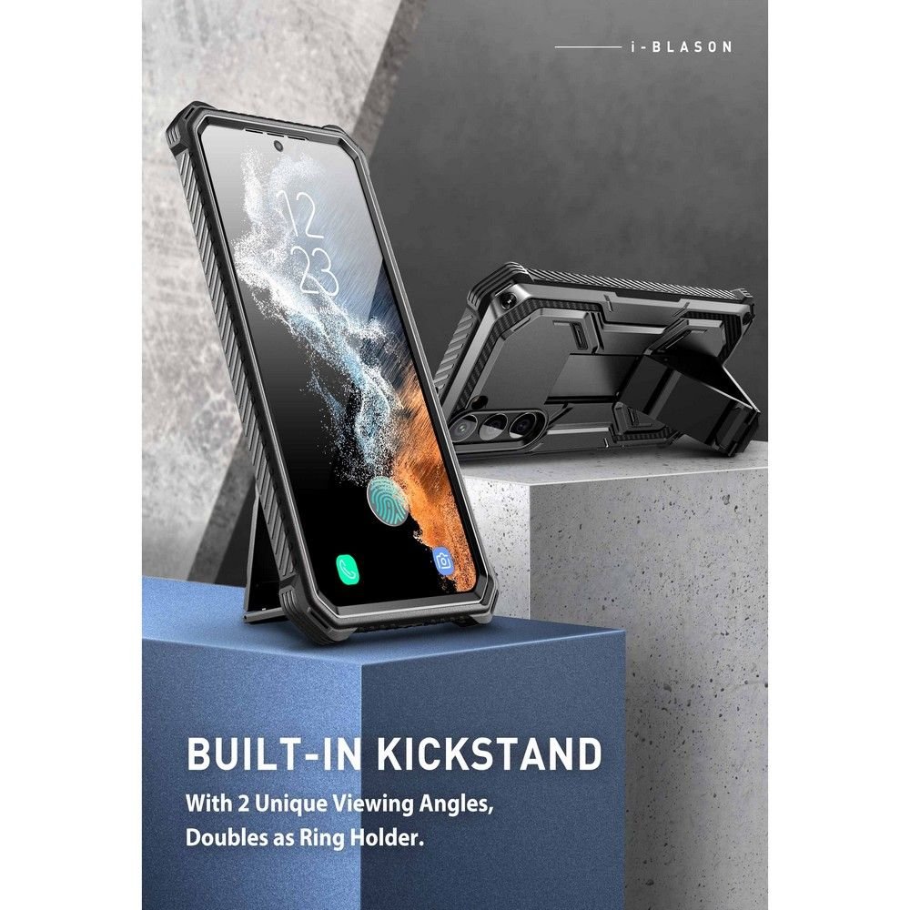 Supcase Samsung Galaxy S23+ Armorbox 2 Σκληρή Θήκη με Προστασία Οθόνης και Stand - Black