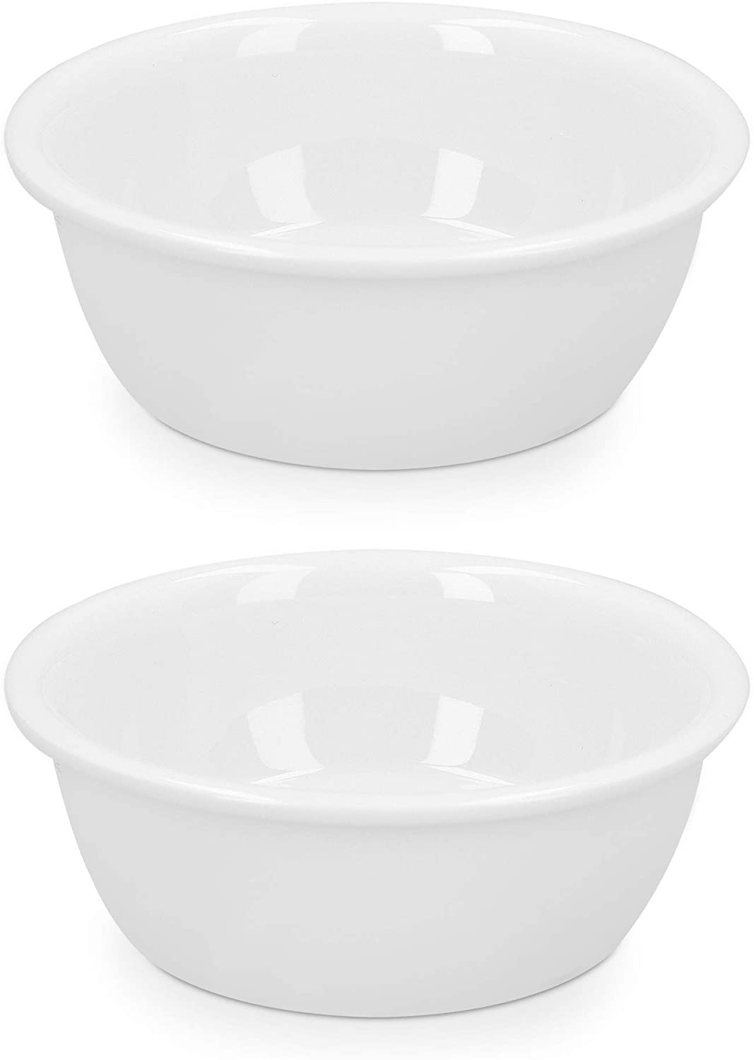 Navaris Cat Bowls - Σετ με 2 Κεραμικά Μπολ Φαγητού και Νερού - 320 ml - White - 51398.06