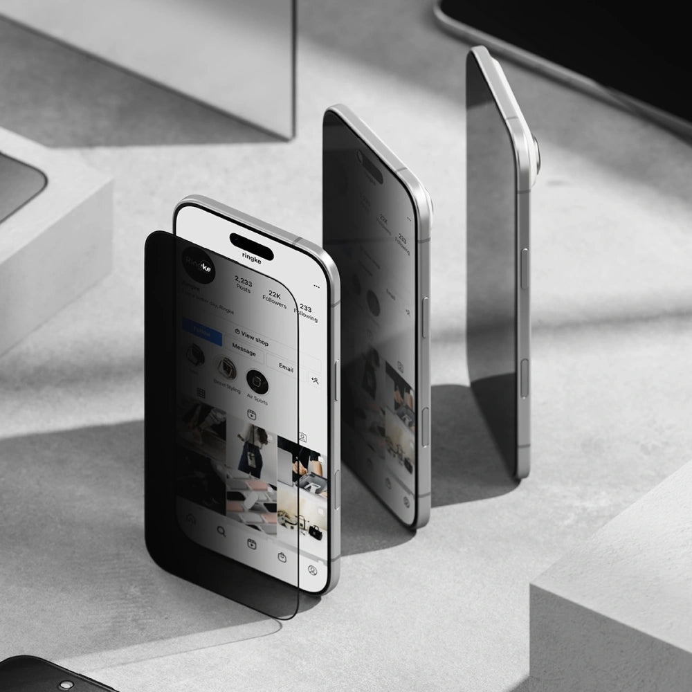 Ringke iPhone Air - Easy Slide - Αντιχαρακτικό Γυαλί Οθόνης - 2 Τεμάχια - Privacy