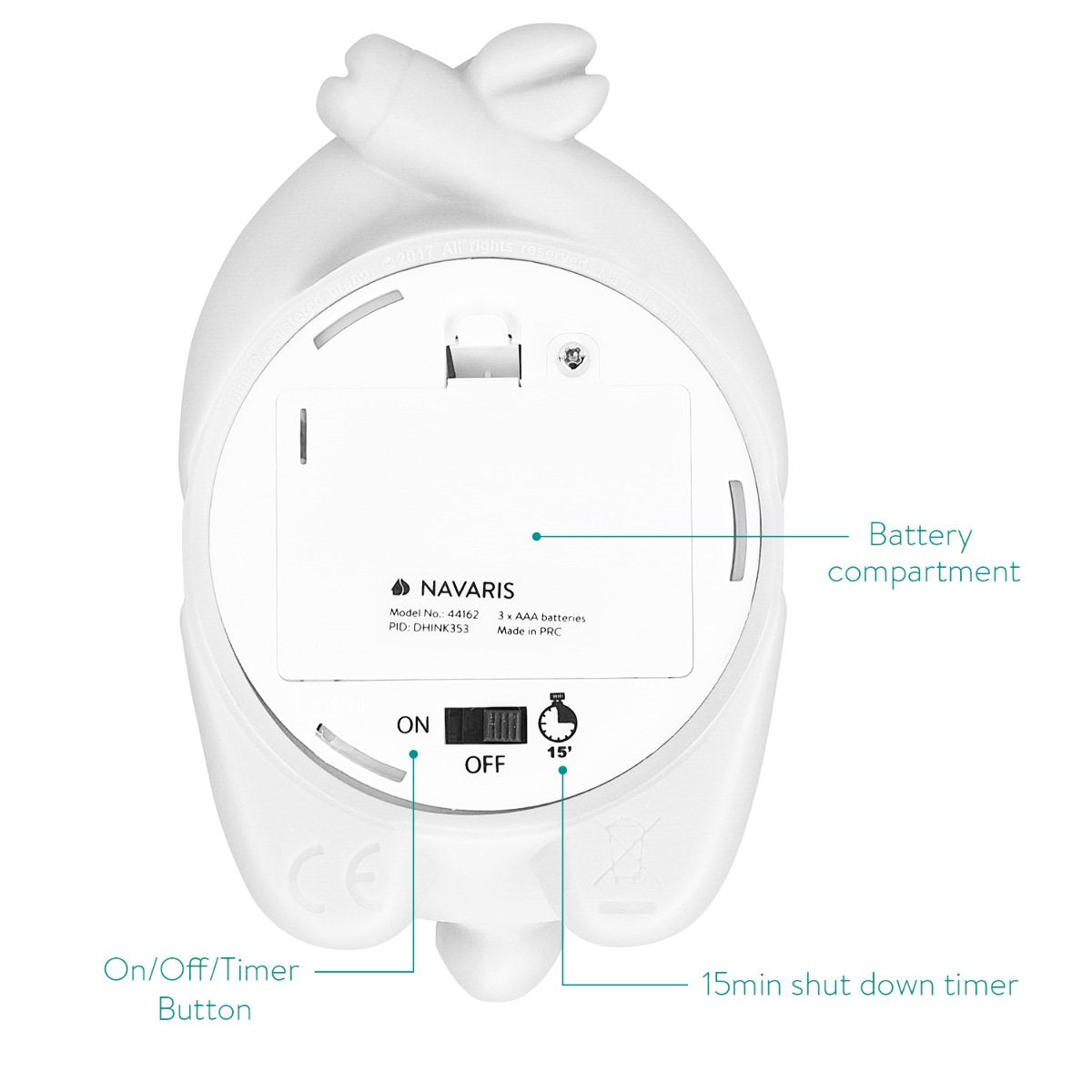 Navaris Alpaca LED Night Light RGB - Παιδικό Νυχτερινό Φως με Αλλαγή Χρωμάτων - Pink / White - 44162.02.08
