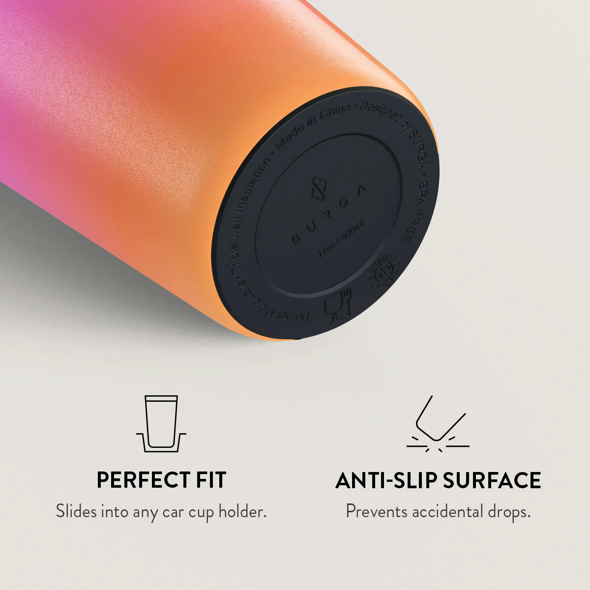 Burga Κούπα Θερμός από Ανοξείδωτο Ατσάλι - Flap Lid - 700ml - Sunset Club