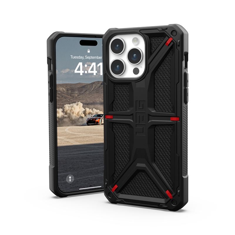 UAG iPhone 15 Pro Max Monarch Kevlar Series Σκληρή Θήκη - Kevlar Black
