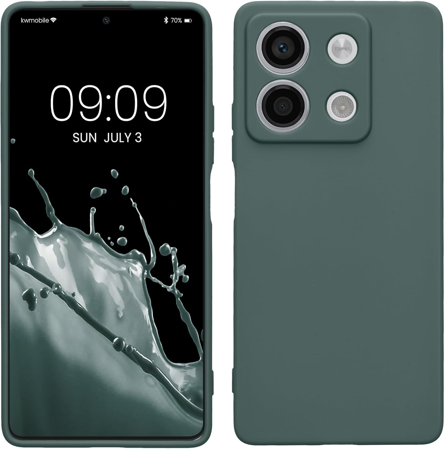 KW Xiaomi Redmi Note 13 5G Θήκη Σιλικόνης TPU - Teal