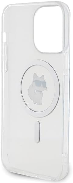 Karl Lagerfeld iPhone 15 Pro Max - IML Choupette Magsafe Σκληρή Θήκη με Πλαίσιο Σιλικόνης και MagSafe - Διάφανη - KLHMP15XHFCCNOT