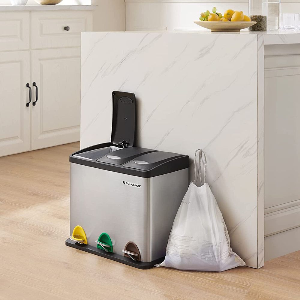 Songmics Σακούλες Απορριμμάτων - 8L - 90 Τεμάχια - White - KRB008A02