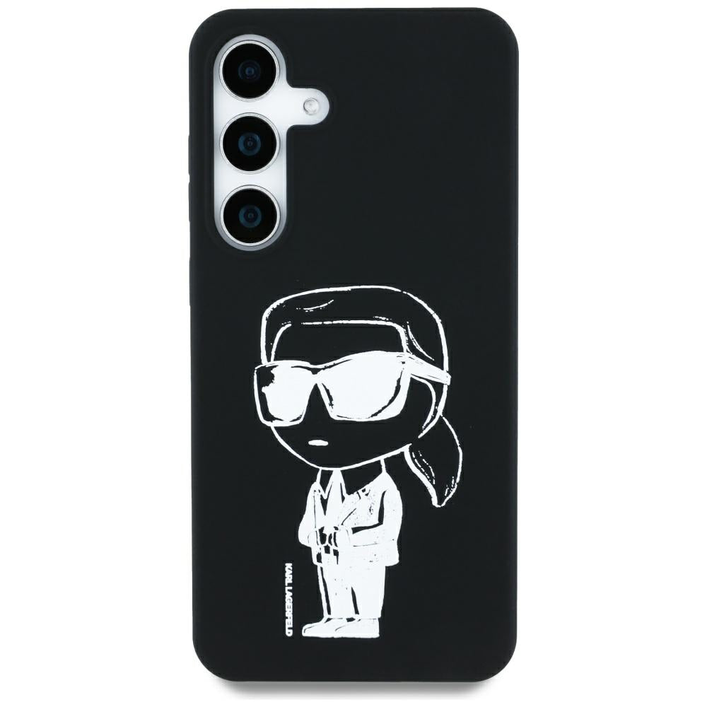Karl Lagerfeld Samsung Galaxy S25 - Silicone Graffiti Ikonik Printed Logo - Σκληρή Θήκη Σιλικόνης με MagSafe - Black - KLHMS25SPNYKGRTK