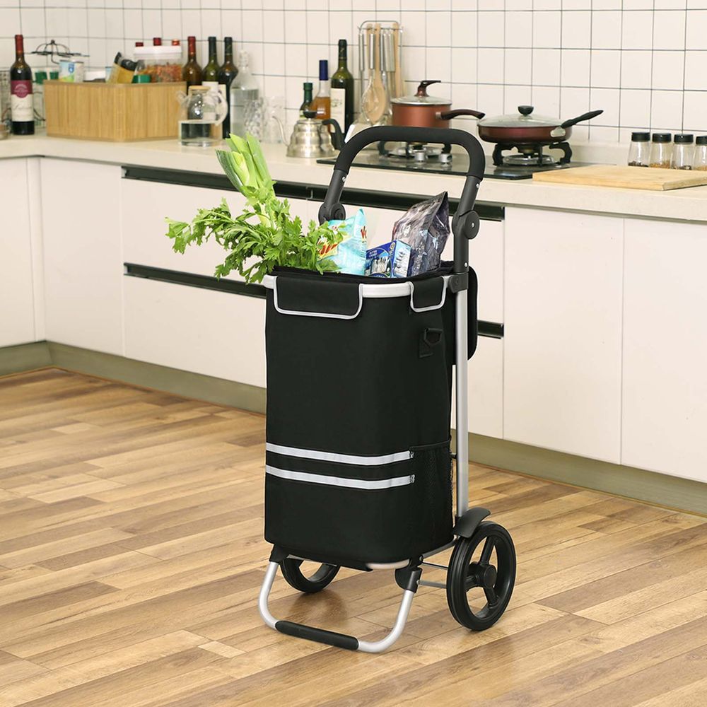 Songmics Καρότσι Αγορών - 35L - Black - KST03BK