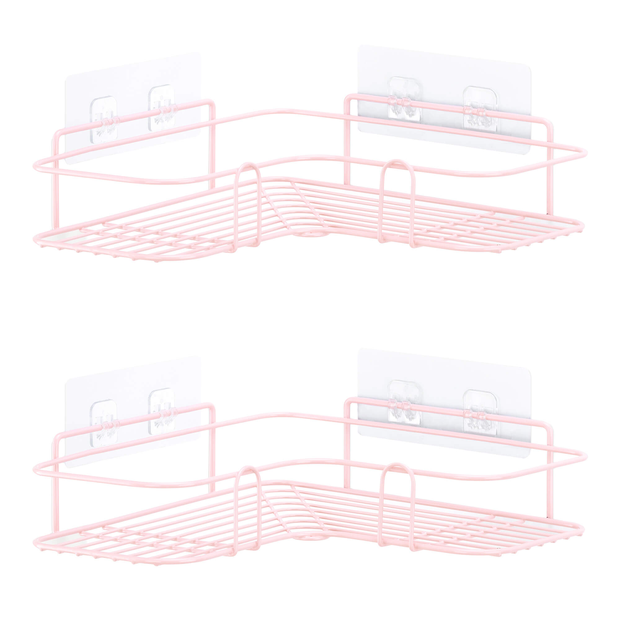 Navaris Σετ με 2 Μεταλλικά Ράφια Ντουζιέρας - Pink - 57098.08