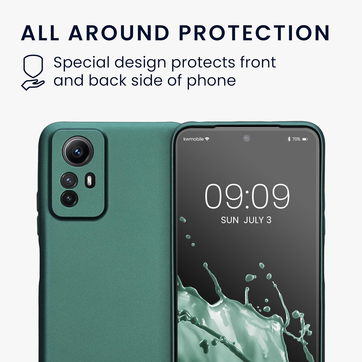 KW Xiaomi Redmi Note 12S Θήκη Σιλικόνης TPU - Metallic Petrol - 60710.14