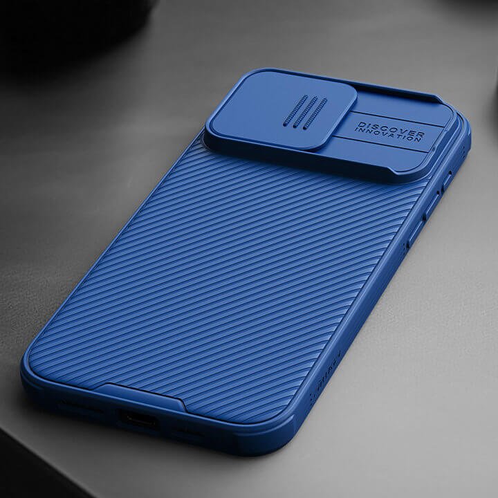 Nillkin iPhone 15 Pro CamShield Pro Magnetic Σκληρή Θήκη με Κάλυμμα για την Κάμερα και MagSafe - Blue
