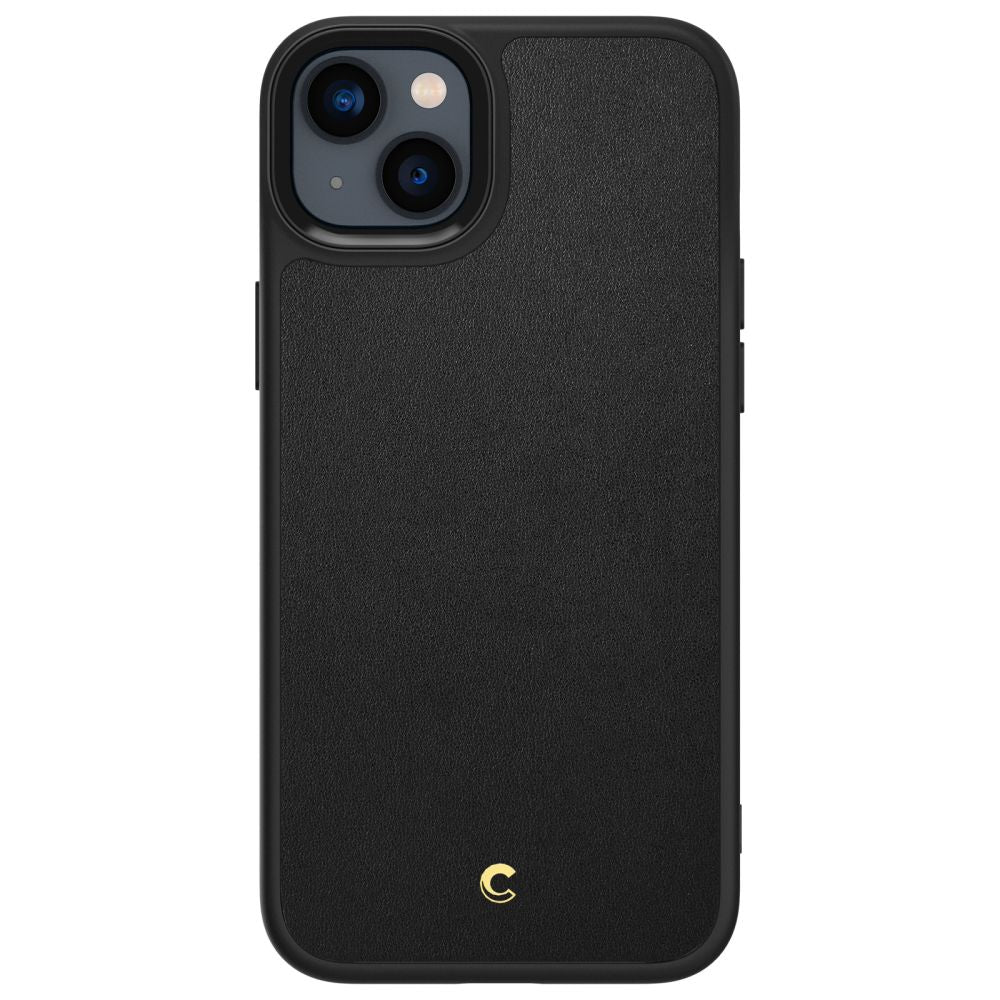 Spigen Cyrill iPhone 14 Plus / iPhone 15 Plus Kajuk Mag Θήκη με Επένδυση Συνθετικού Δέρματος και MagSafe - Black