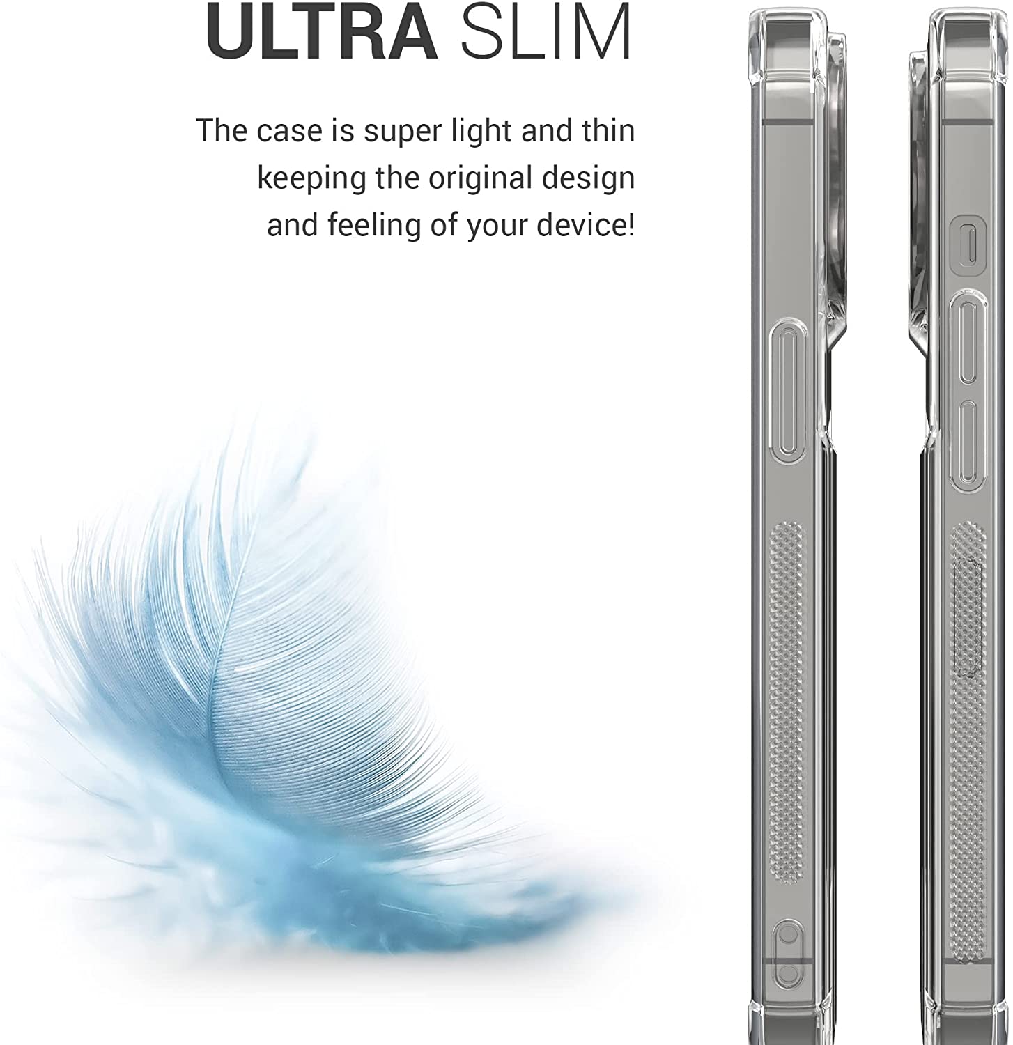 KW iPhone 13 Pro Θήκη Σιλικόνης TPU με Υποδοχή για Κάρτα / Φωτογραφία - Διάφανη - 57524.03