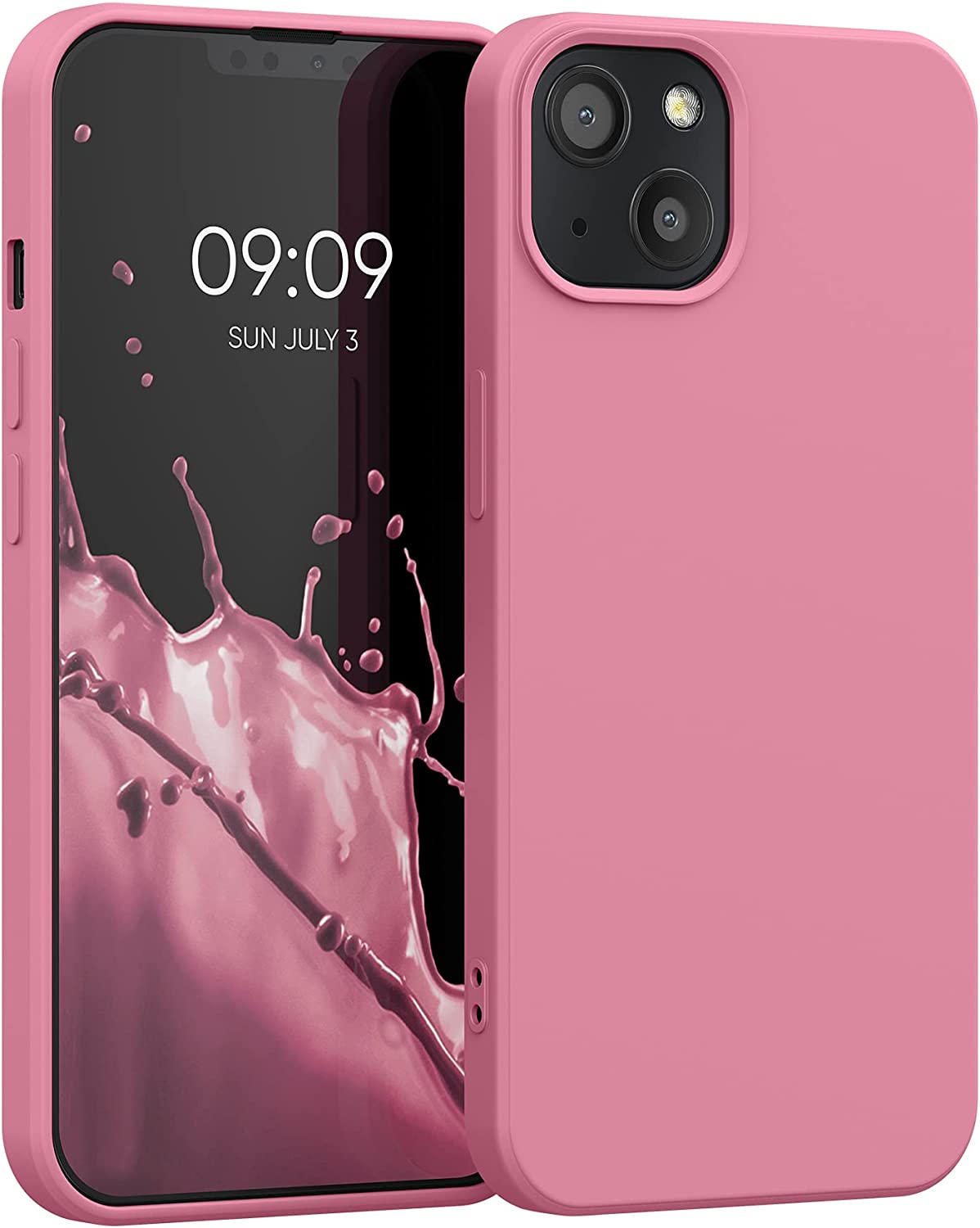 KW iPhone 13 Θήκη Σιλικόνης Rubberized TPU - Bubblegum Pink - 55948.212