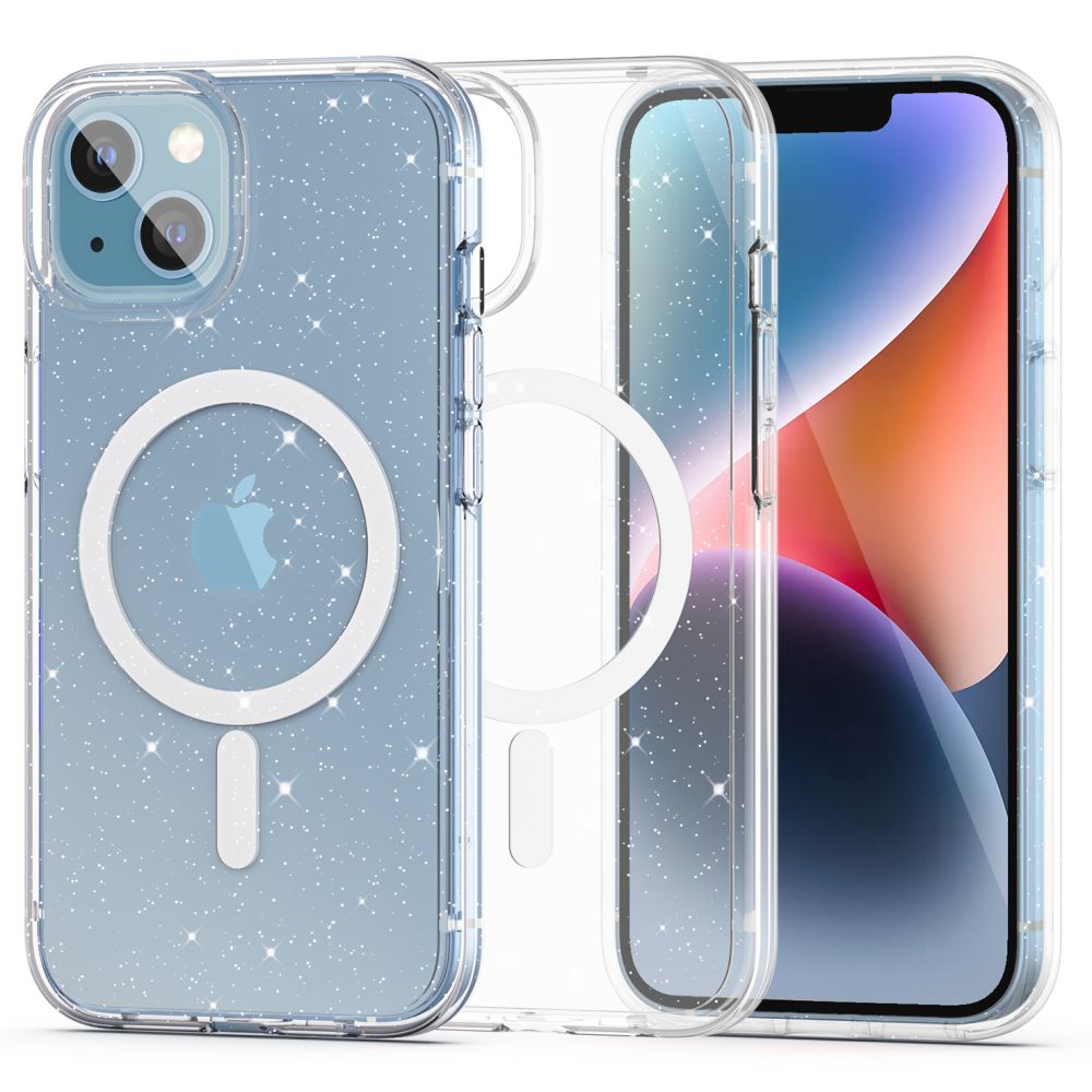 Tech - Protect iPhone 13 / 14 Flexair Hybrid MagSafe Σκληρή Θήκη με Πλαίσιο Σιλικόνης και MagSafe - Glitter