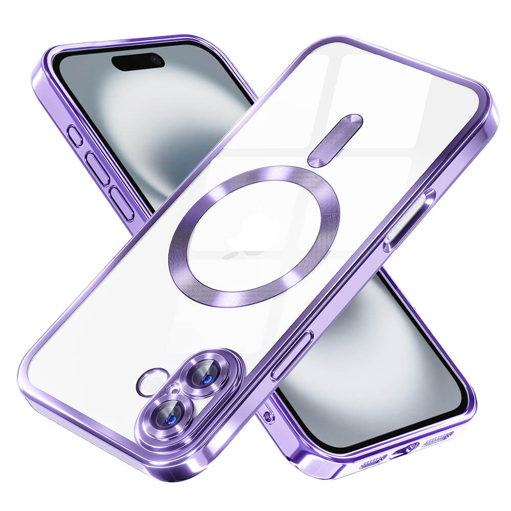 Techsuit iPhone 16 - Luxury Crystal MagSafe - Θήκη Σιλικόνης - Light Purple