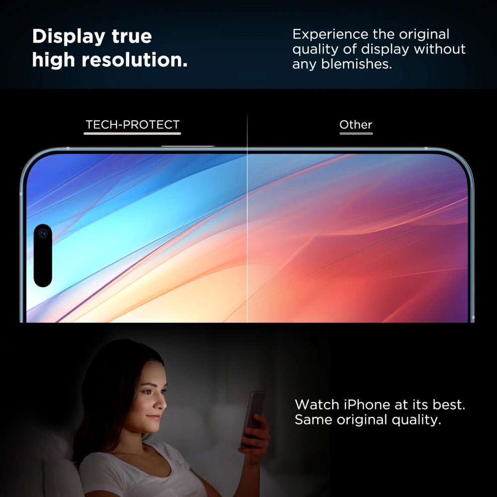 Tech - Protect iPhone 13 / 13 Pro / 14 / 16E - Quick Set+ - Σετ με 2 Full Screen Αντιχαρακτικά Γυαλιά Οθόνης και Οδηγό Τοποθέτησης - Black
