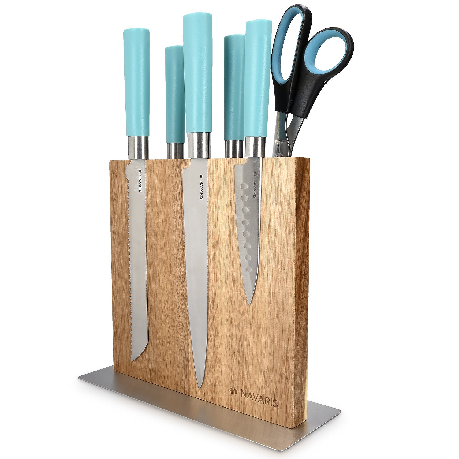 Navaris Double Sided Wooden Magnetic Knife Holder Μαγνητική Ξύλινη Βάση Μαχαιριών Διπλής Όψεως - Acacia - 50416.025.02