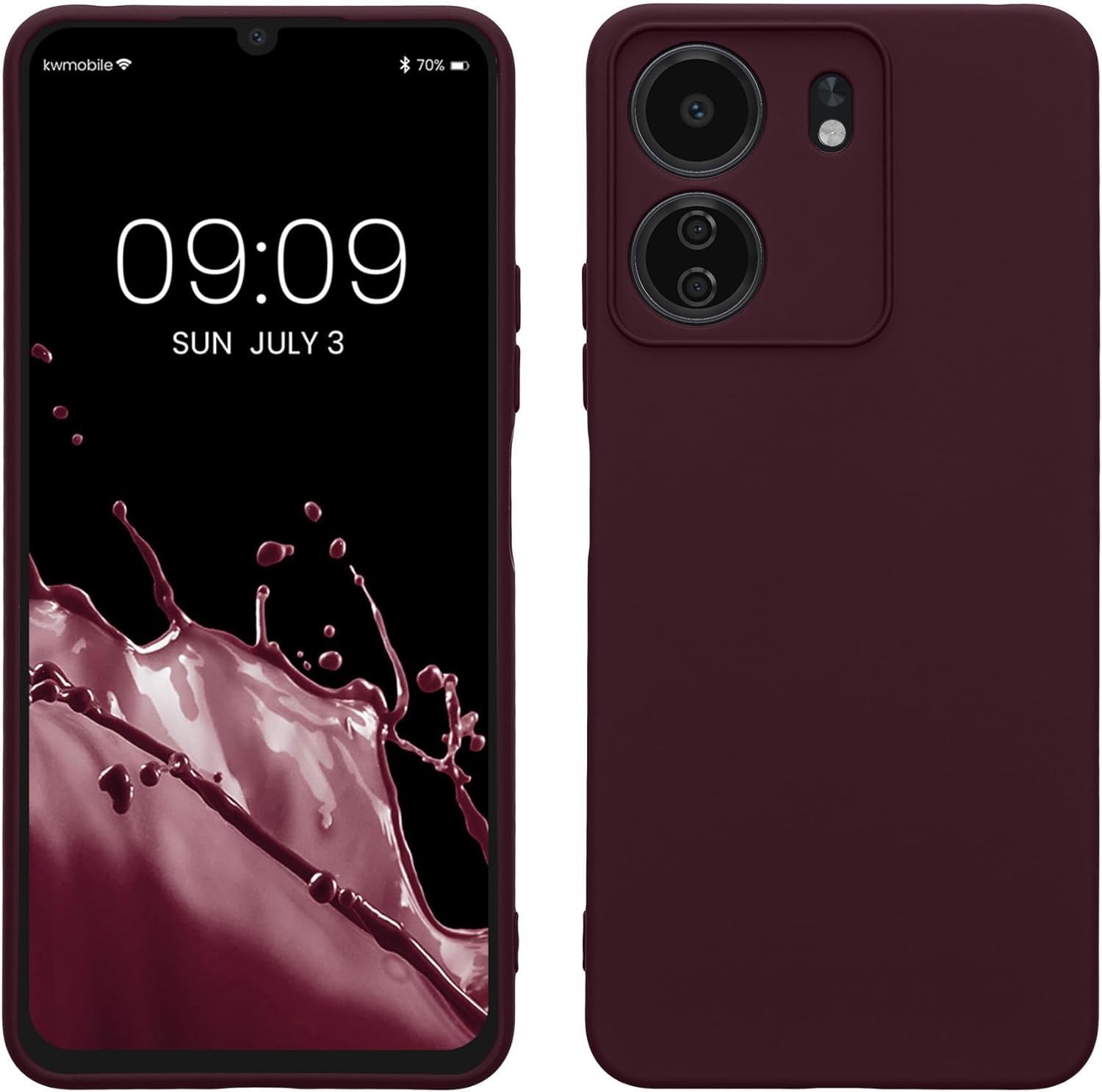 KW Xiaomi Redmi 13C / Poco C65 Θήκη Σιλικόνης Rubberized TPU - Bordeaux Purple
