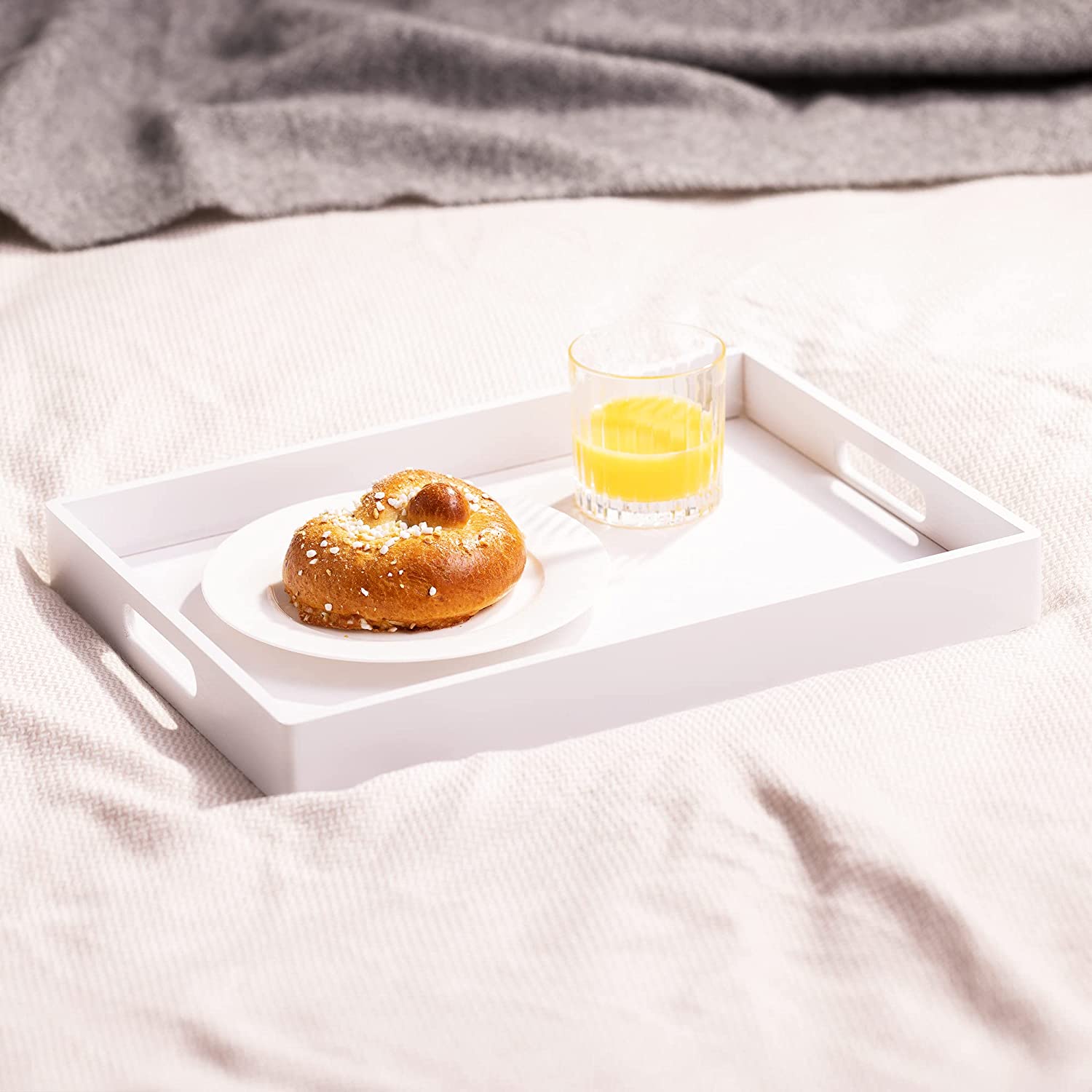 Navaris Σετ με 3 Δίσκους Σερβιρίσματος από Μπαμπού - White - 53446.03.02