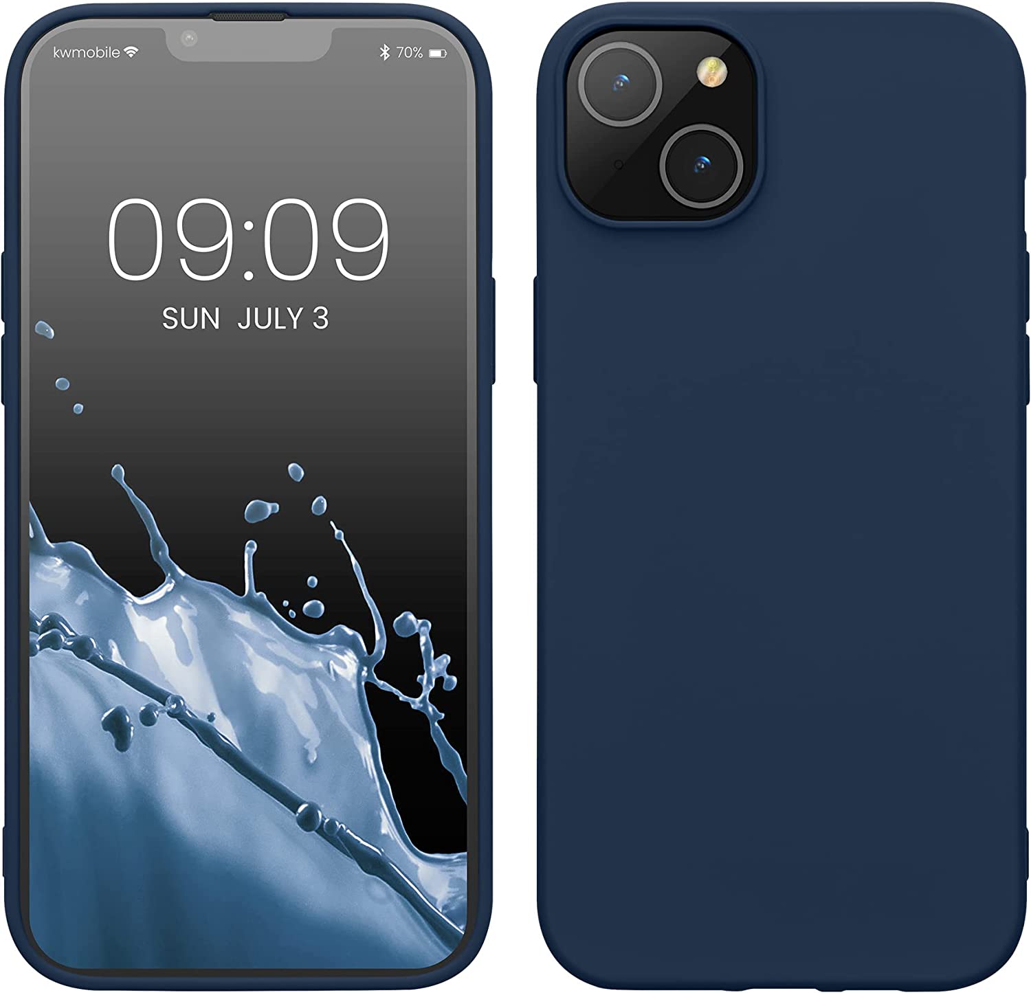KW iPhone 14 Plus Θήκη Σιλικόνης Rubberized TPU - Navy Blue - 59080.116