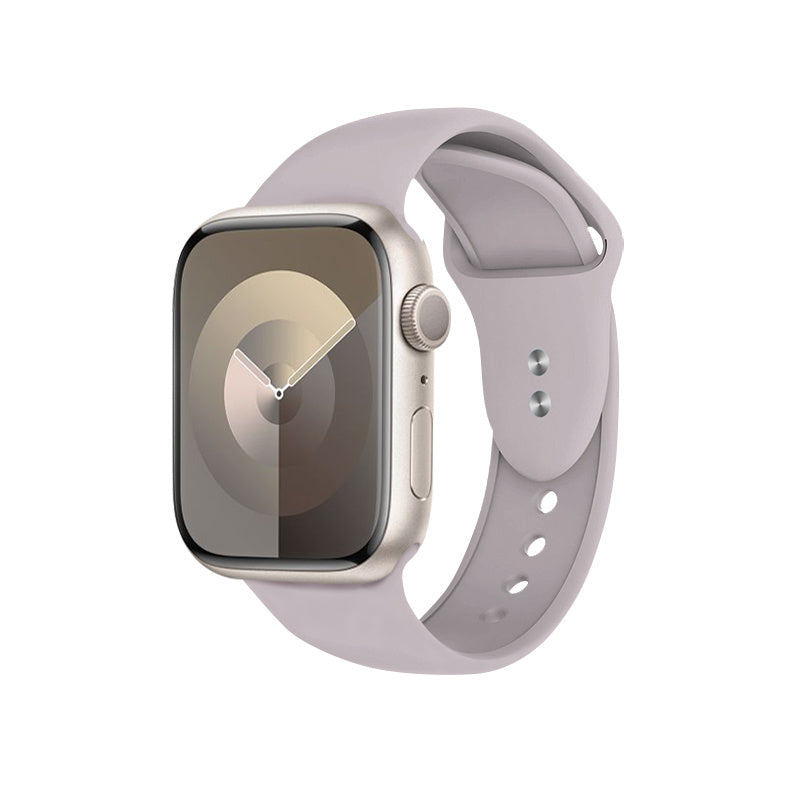 Crong Λουράκι Apple Watch 2/3/4/5/6/7/8/9/10/11 - SE (1/2/3) - 38/40/41/42mm Σιλικόνης - Liquid Strap - Grey Lavender