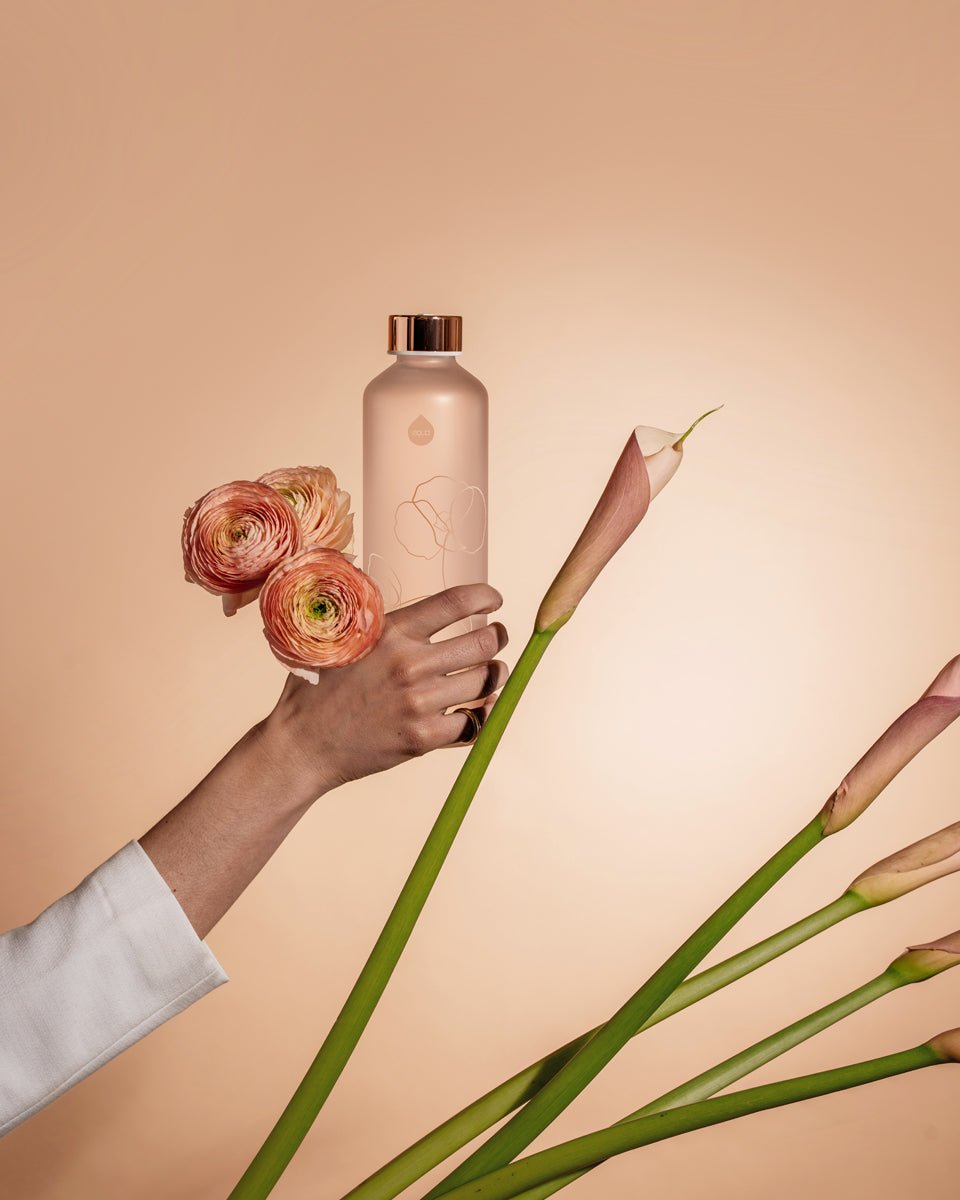 Equa Mismatch Γυάλινο Μπουκάλι Νερού - 750ml - Bloom / Διάφανο