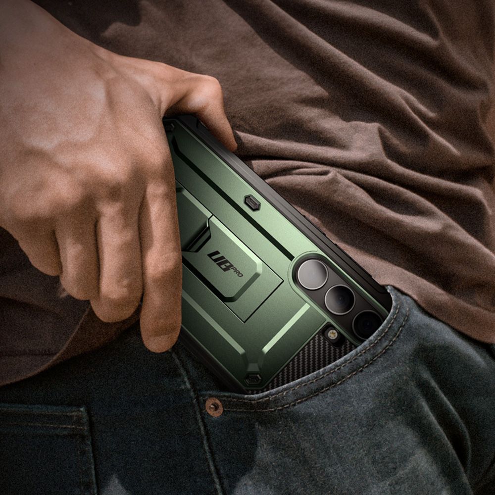 Supcase Samsung Galaxy S24 Unicorn Beetle Pro 2 Σκληρή Θήκη με Προστασία Οθόνης και Stand - Green