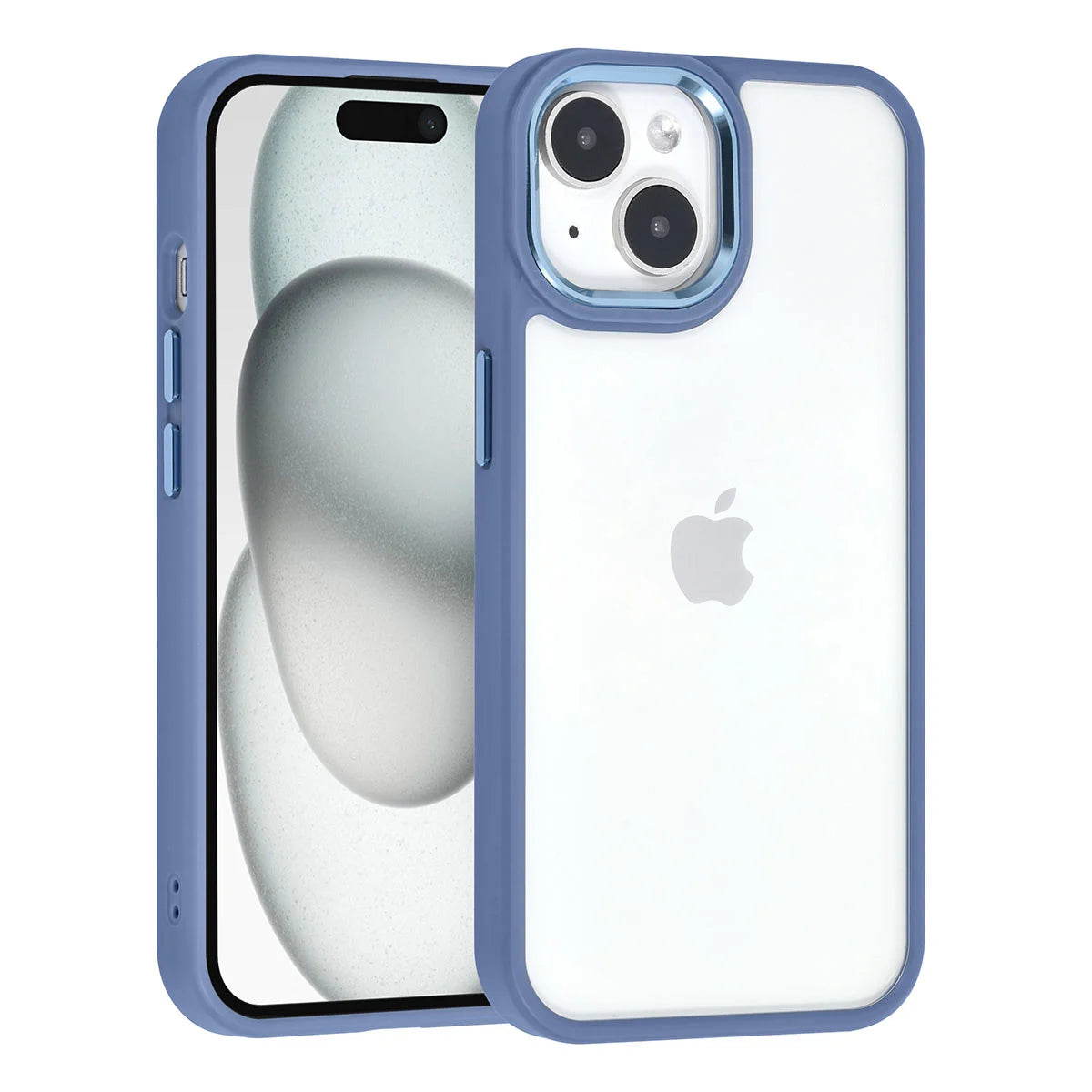 Tuniq iPhone 15 - Σκληρή Θήκη με Πλαίσιο Σιλικόνης - Ανοιχτό Μπλε / Διάφανο