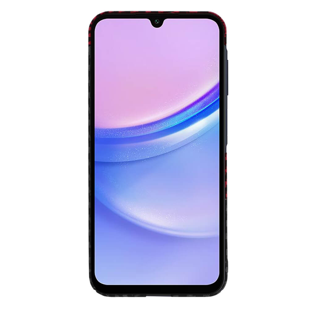 Techsuit Samsung Galaxy A15 4G / A15 5G Σκληρή Θήκη Carbonite FiberShell - Red Vortex