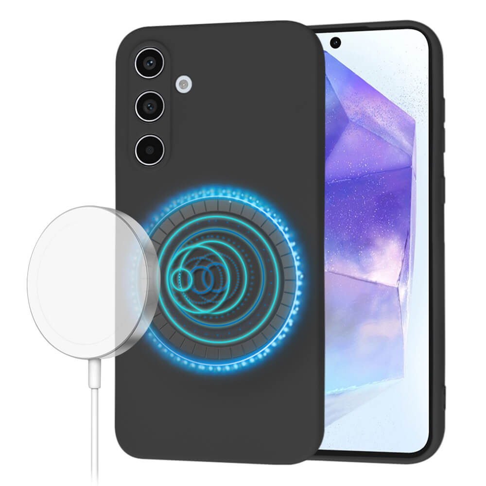 Techsuit Samsung Galaxy A55 5G SoftFlex MagSafe Θήκη Σιλικόνης - Black