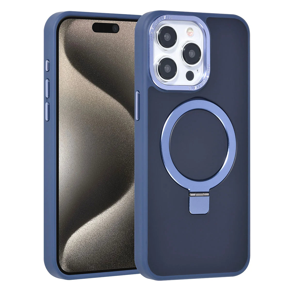 Tuniq iPhone 15 Pro Max - MagSafe Σκληρή Θήκη με Δαχτυλίδι Συγκράτησης - Blue