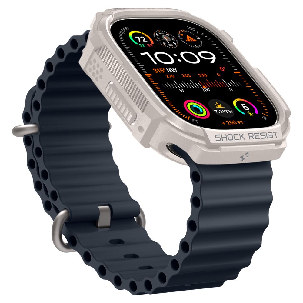 Spigen Θήκη Apple Watch Ultra (1/2/3) - 49mm Rugged Armor - Dune Beige