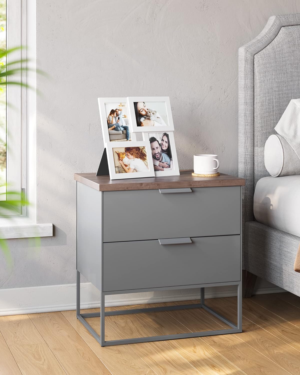 Songmics Ξύλινη Κορνίζα για 4 Φωτογραφίες 10 x 15 cm - White - RPF25WT