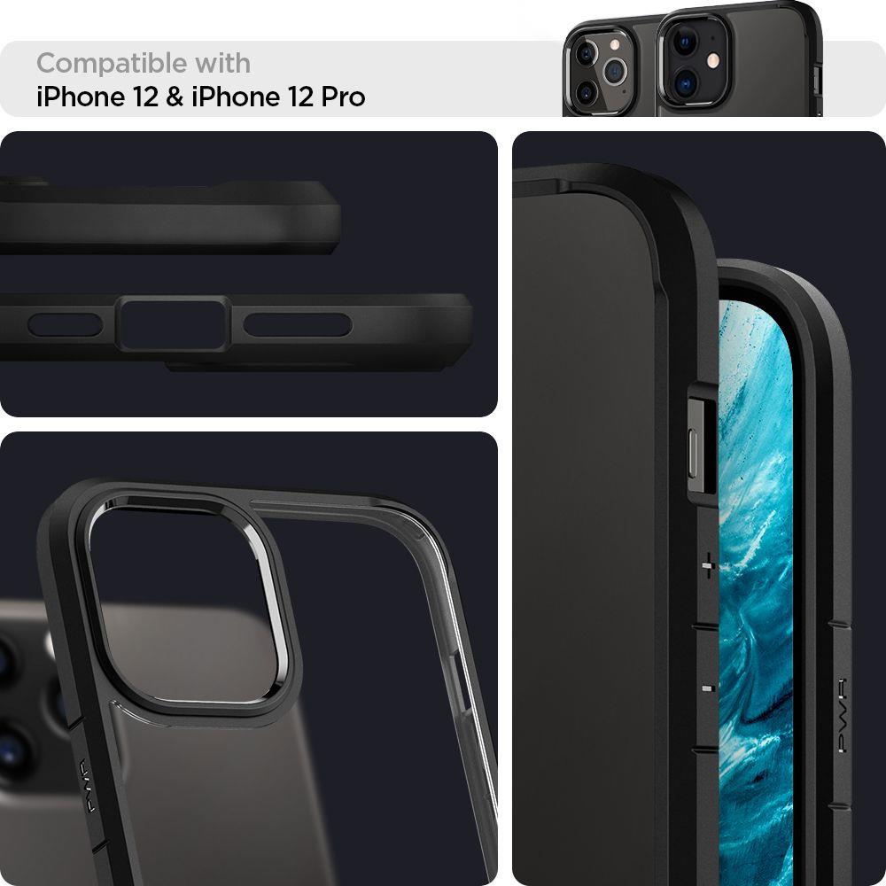 Spigen iPhone 12 / iPhone 12 Pro Ultra Hybrid Σκληρή Θήκη με Πλαίσιο Σιλικόνης - Matte Black