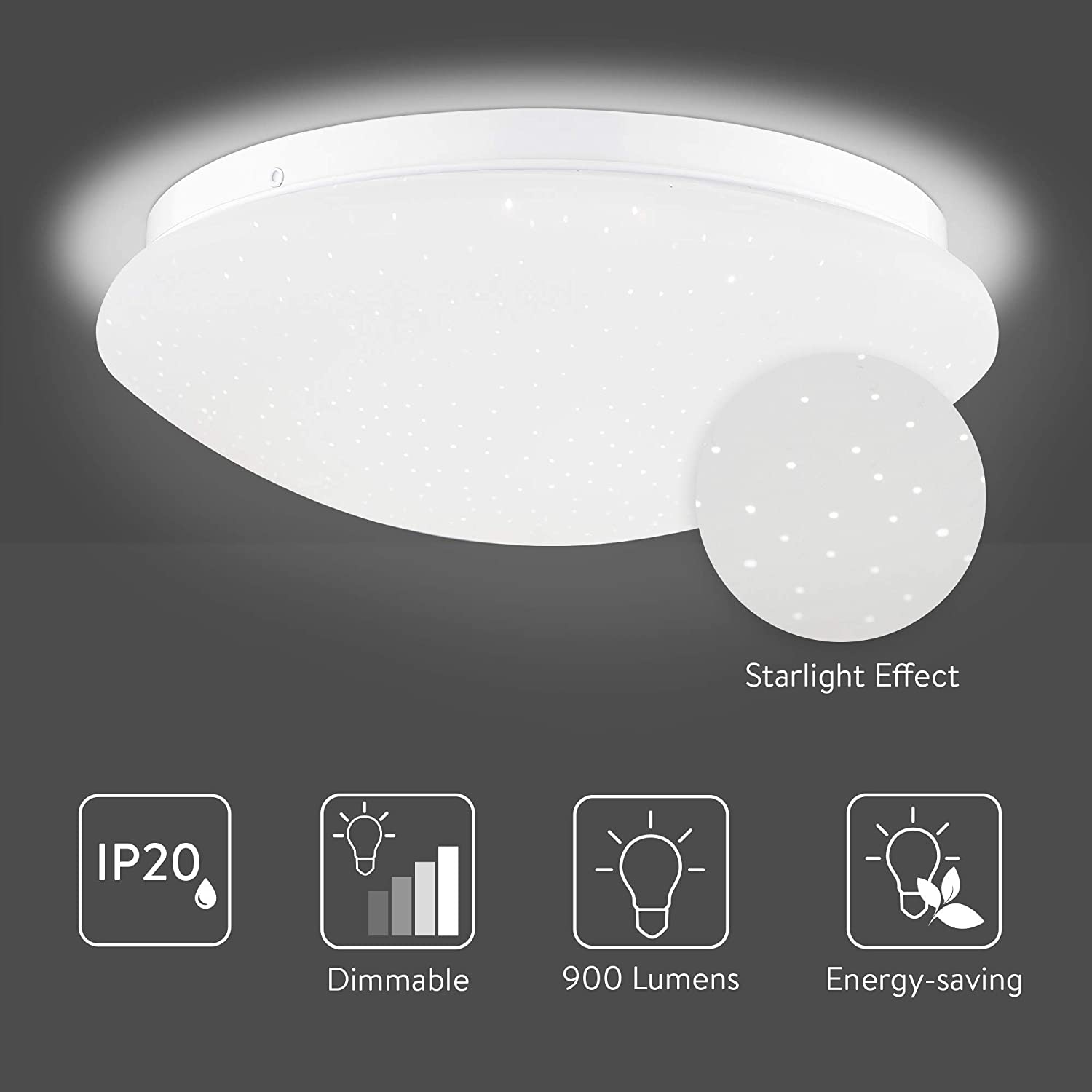 Navaris LED Φωτιστικό Οροφής με Εφέ Αστεριών - 52606.12.02