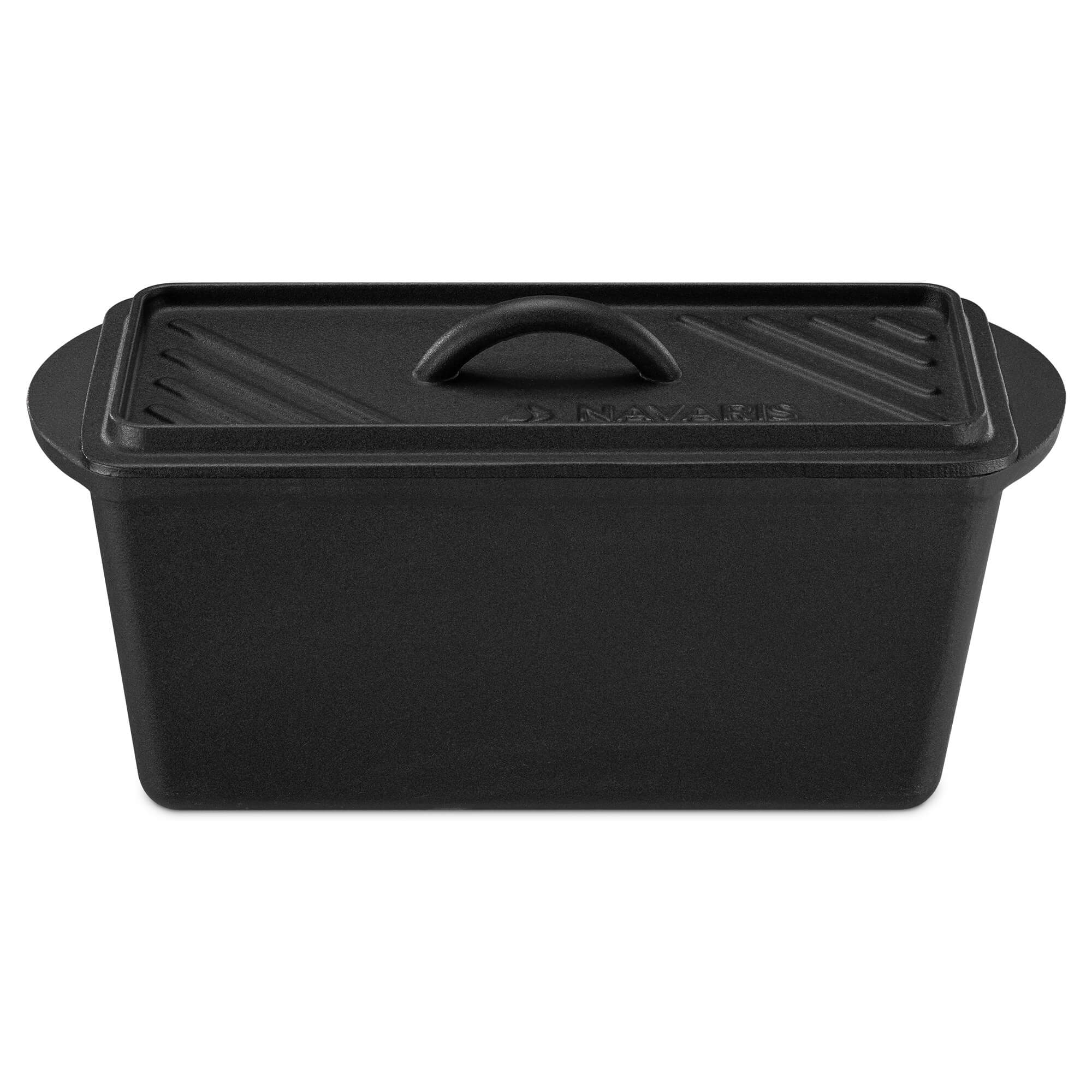 Navaris Μαντεμένια Φόρμα Ψωμιού με Καπάκι - 34cm - Black - 52635.01