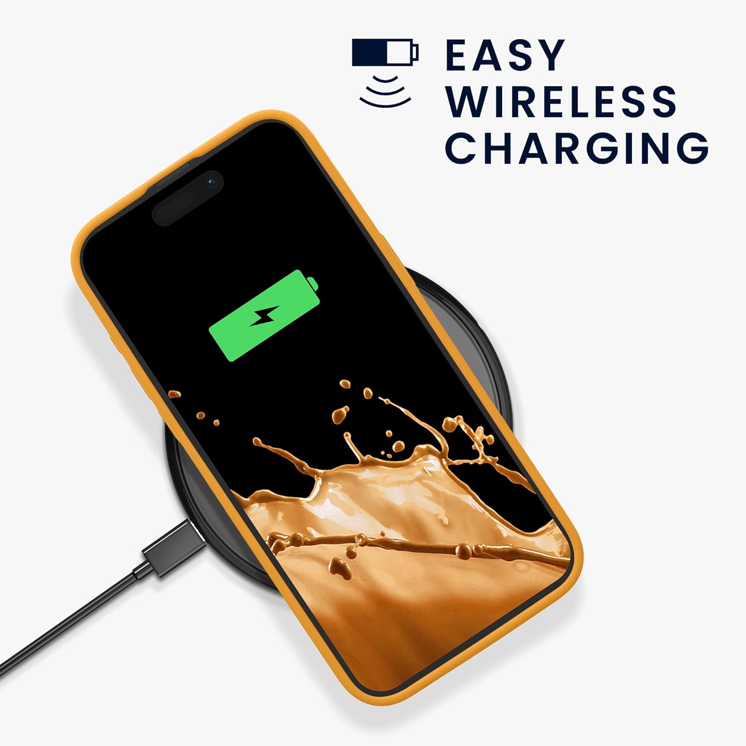 KW iPhone 15 Pro Max Θήκη Σιλικόνης Rubberized TPU - Mango