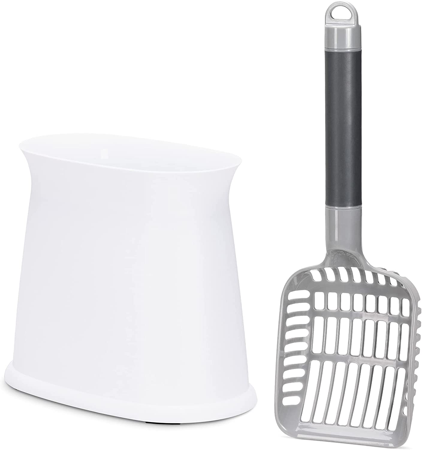 Navaris Δοχείο και Φτυαράκι για τη Συλλογή Απορριμάτων Γάτας - White - 57971.01