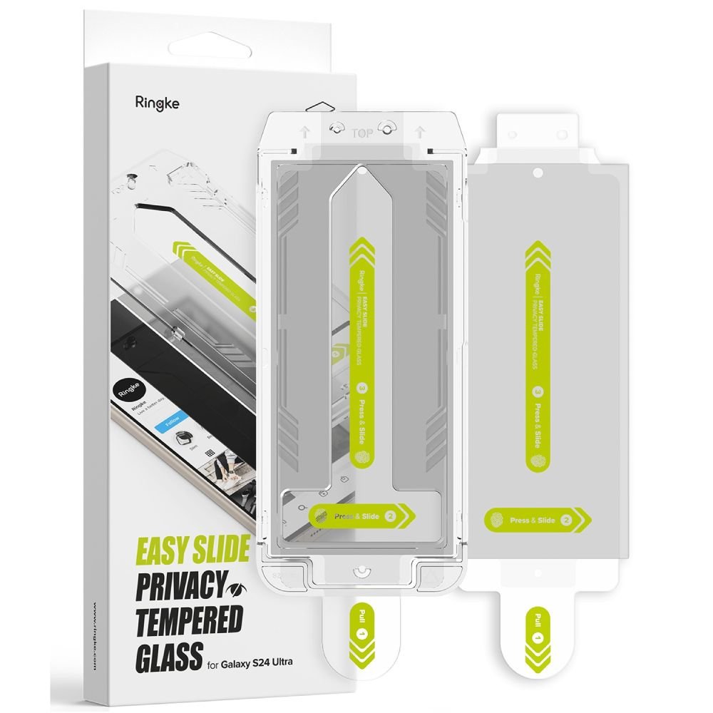 Ringke Samsung Galaxy S24 Ultra Easy Slide 2.5D 9H Privacy Αντιχαρακτικό Γυαλί Οθόνης - 2 Τεμάχια - Privacy
