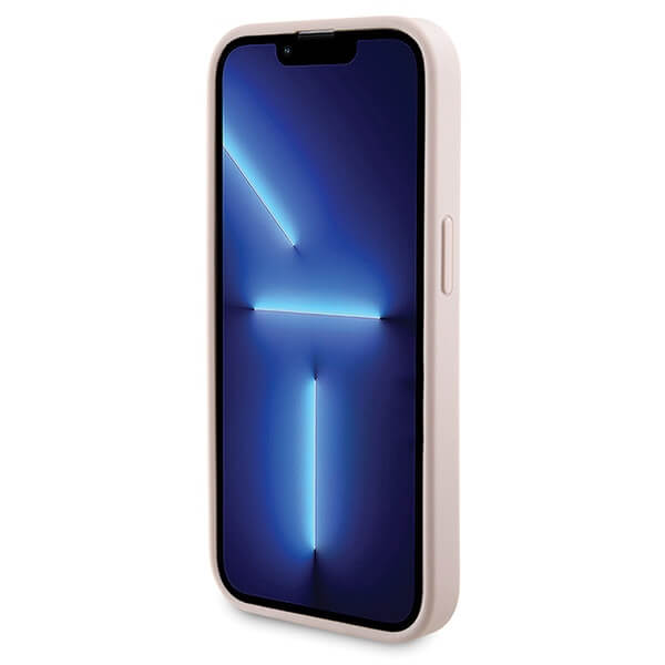 Guess iPhone 15 Pro - 4G Metal Logo Σετ MagSafe Σκληρή Θήκη με Επένδυση Συνθετικού Δέρματος και Powerbank 5000mAh - Pink - GUBPM5P15L4GEMGP