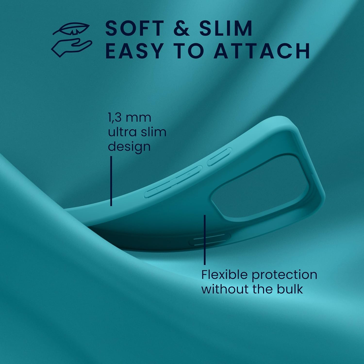 KW iPhone 16 Pro Max Λεπτή Θήκη Σιλικόνης TPU - Matte Petrol