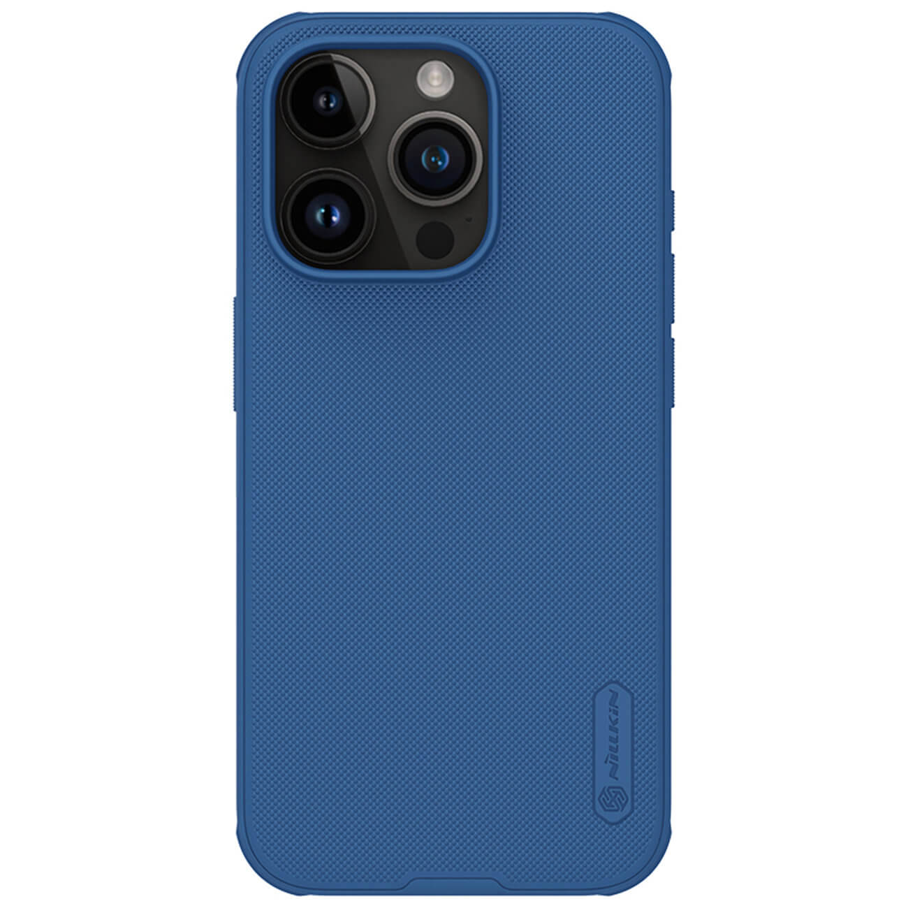 Nillkin iPhone 15 Pro Super Frosted Shield Pro Σκληρή Θήκη με Πλαίσιο Σιλικόνης - Blue