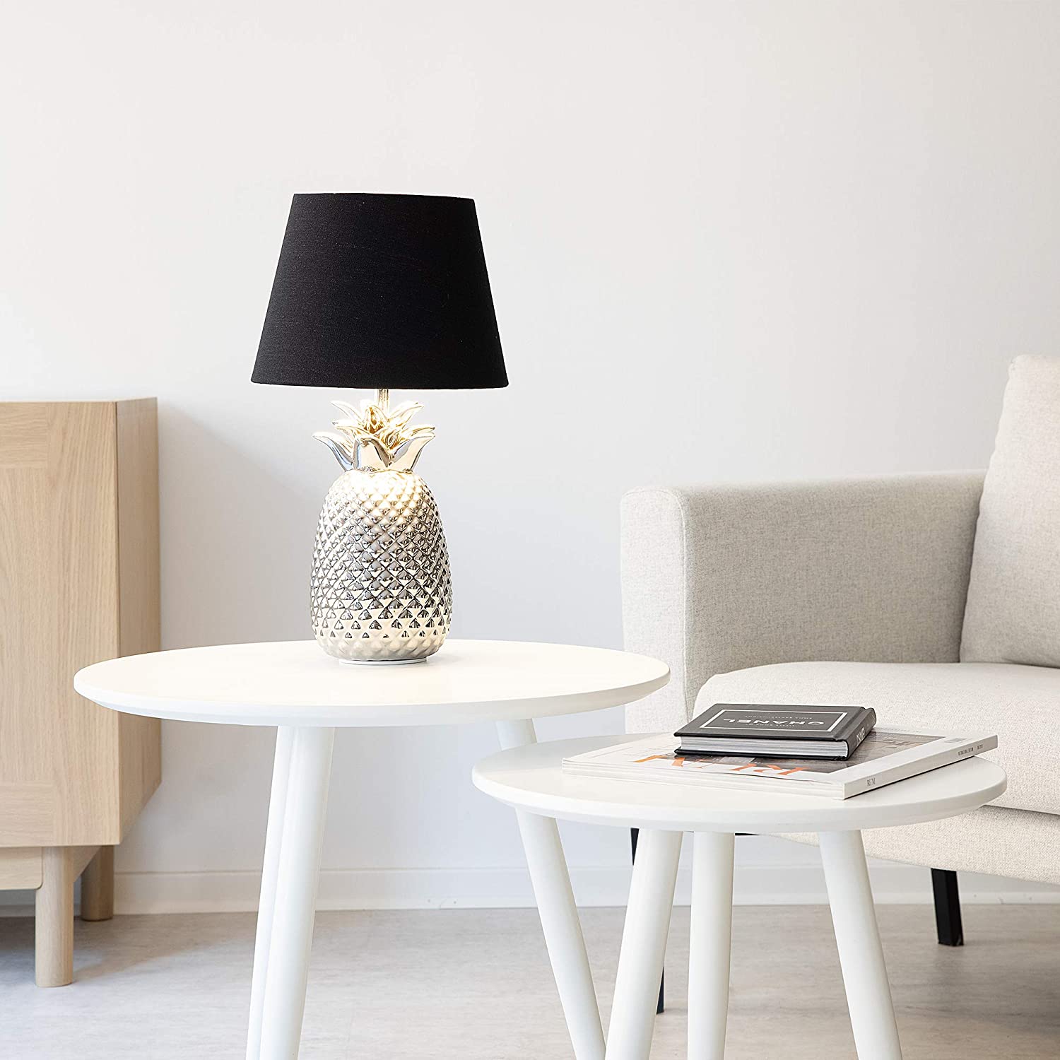 Navaris Desk Lamp Επιτραπέζιο Φωτιστικό - Ανανάς - 40cm - Silver / Black - 49151.67.01