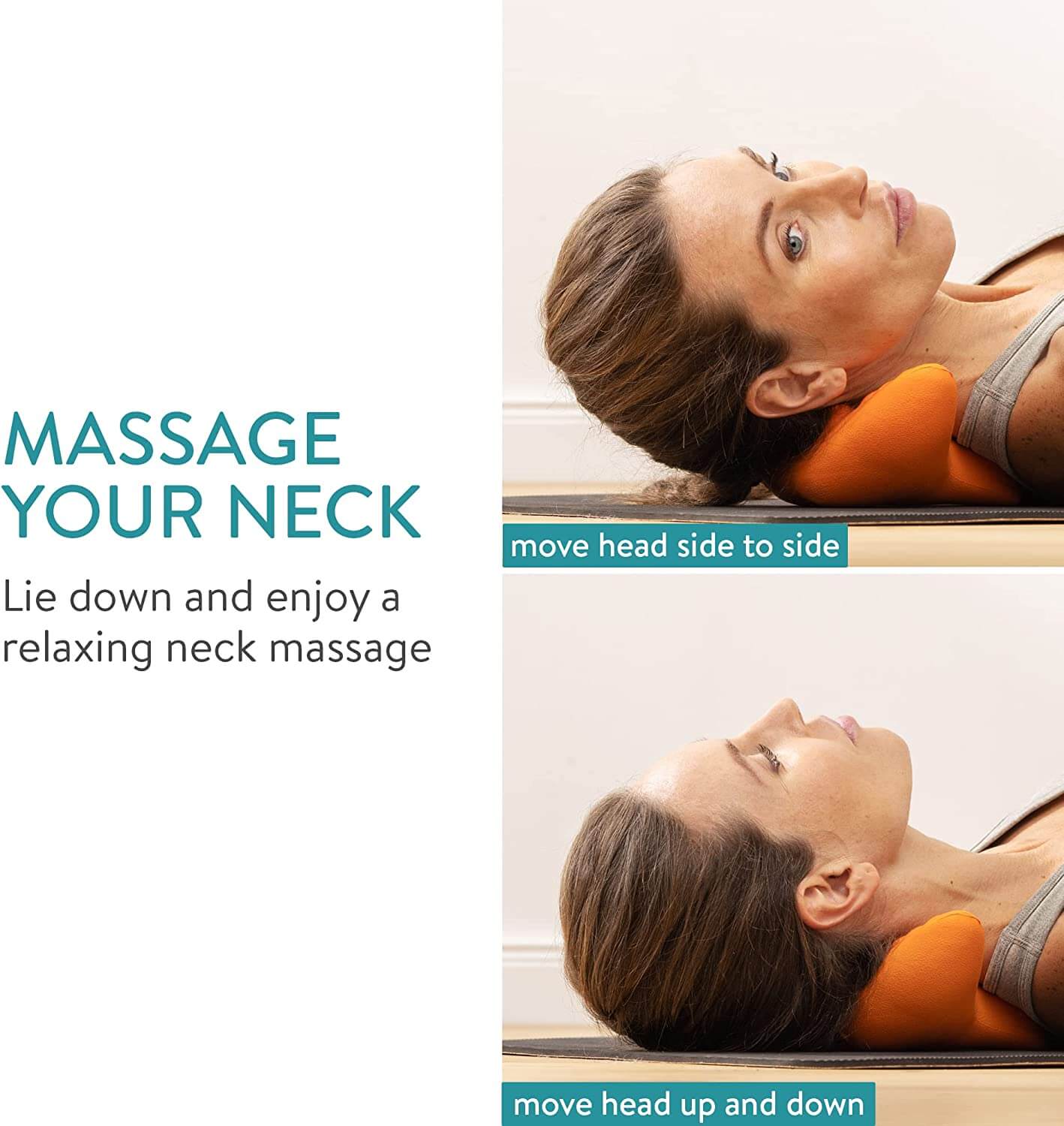 Navaris Μαξιλάρι Ξεκούρασης και Διόρθωσης Στάσης Αυχένα - Orange - 59738.01